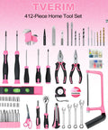 Collection of tools from All In One 412 Piece Home And Auto Tool Set With Drawer Organizer And Case For Women And Men