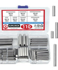 110 Piece Dowel Pins Shelf Support Peg Kit Stainless Steel Unthreaded Pins M5 Size Range 10 15 20 25 30 35 40mm