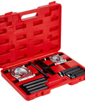 Five Ton Capacity Bar Type Puller And Bearing Separator Set with molded case, includes two inch and three inch bearing separators.