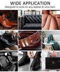 Collage showing applications of Vinyl And Leather Repair Kit For Furniture Sofa Jacket Couches Car Seats And Purses with easy color matching.