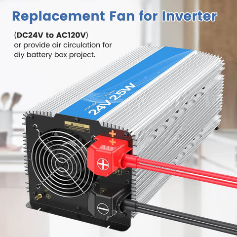 120mm PC Case Fan 24V DC Brushless Cooling High Airflow 74CFM At 2100RPM Quiet 26dBA Keeps Your Rig Chill with inverter connection