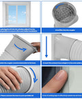 Portable Air Conditioner Window Vent Kit With 5.9 Inch Exhaust Hose, 59 Inch Length, Adjustable Seal installation steps image