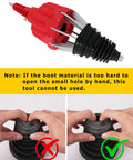 Beast Mode Pro Grade Heavy Duty Pneumatic CV Boot Expander Tool For Fast Rubber Boot Spreading And Easy Installation Air Powered Spreader For Automotive CV And Steering Boots Not For Plastic Boots, red tool with black rubber boot