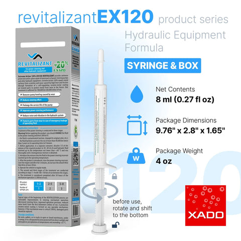 Power Steering Fluid Additive EX120 Revitalizant For Steering System Booster Wear Protection And Pump Howl Elimination Repairs Hydraulic Components Quiet Steering Metal Repair Conditioner And Protective Fluid Treatment