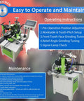 Heavy Duty Fully Automatic Circular Saw Blade Grinder For 100 To 800Mm Blades, showcasing control panel and sharpening wheel.
