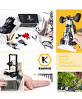 Heavy Duty Alloy Steel M4 Screw Kit 270 Pcs with Hex Socket Head Cap shown with DIY projects and 3D printer