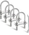 Four Set M8 Stainless Steel U Bolts Kit With Nuts Washers And Plate 40mm Wide 90mm Long 304 Grade U Bolts Built To Last