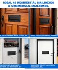 Through The Door Locking Mail Drop Box on wooden and metal doors for residential and commercial use