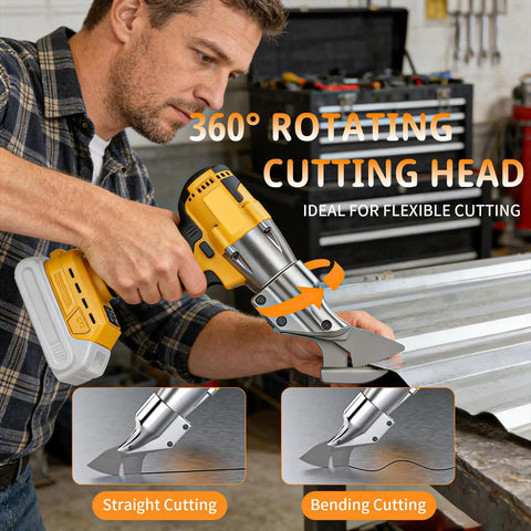 Tough As Nails Brushless Cordless Metal Shears Built For Dewalt 20v Max Heavy Duty Electric Cutter with 360° rotating head