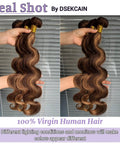 Body Wave Hair Bundles 100 Percent Unprocessed Burmese Human Hair Double Weft For Quick Weave Easy Install Tangle Free P4 27