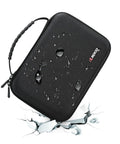 Hard Carrying Case For MC-101 And TR-6S Compact Music Production Station, Black Case with Water Drops and Cracked Surface