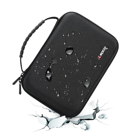 Hard Carrying Case For MC-101 And TR-6S Compact Music Production Station, Black Case with Water Drops and Cracked Surface