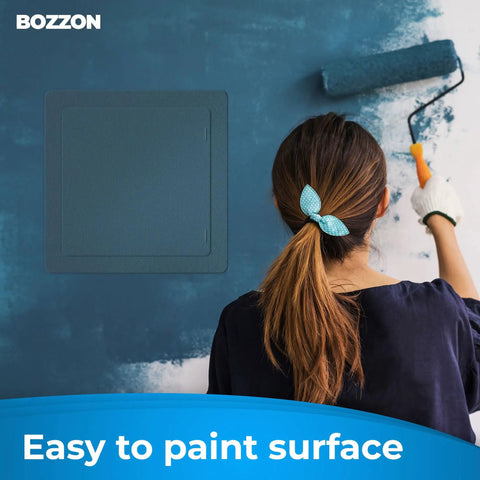 Rugged White Drywall Access Panel Fits 12 By 12 Inch Wall Cutouts With No Sweat Push To Open Latch, easy to paint surface.
