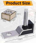 Product size diagram for Straight Shooter 125A 58V DC Battery Terminal Fuse Block With M8 Stud Mount, showing detailed dimensions.