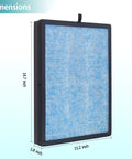 2 Pack AP1002 Replacement Filter AP1002-RF For Airtok AP1002 And Airthereal Pure Morning APH230C Purifiers, dimensions shown