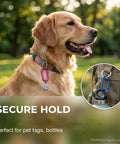 32 Pack Colorful Carabiner Clips With Oval Spring Hooks For Keychains And DIY Projects on dog's collar and bag