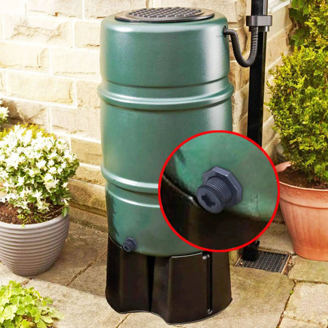 4 Pack Rain Barrel Bulkhead Fittings Kit With Plugs And Hole Saw Tool Easy Install 1 Inch ID PVC Spigot Connectors