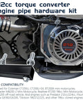 Torque Converter Engine Riser Hardware Kit Fits Predator 212cc 224cc 196cc Engines And Coleman CT200U BT200X Baja Warrior Massimo MB200 GX160 GX200 Mini Bike Go Kart Parts in engine view