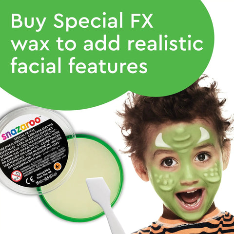 Top Shelf Fantasy Face Paint Palette Kit Featuring Skin Safe Cosmetics Grade Pigments With Smooth Metallic Sparkle Shades Includes Quick Dry Brush And Carry Case Killer For Halloween Festivals And Birthday Bash Body Art with child modeling face paint.