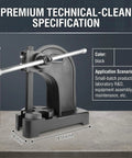 Built Like A Tank 3 Ton Manual Arbor Press With Smooth Pressure Adjustment And 12 Inch Clearance For Benchtop Garage Shop Metal Fabrication Rock Solid Precision Hand Tool, black frame.