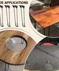 Hella Sturdy 12.6 Inch Foldable Hairpin Table Legs Built Solid Steel Furniture Supports used with wooden table top.