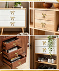 Gold Bow Dresser Knobs 4 Pack Zinc Alloy Cabinet Hardware Brushed Brass Drawer Pulls For Kitchen Cabinets And Bedroom Decor Dope Vintage Style Upgrade on white and wood dressers