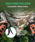 Heavy Duty Alloy Steel Tree Climbing Spikes Set With 350 Lb Load Capacity And Safety Seat Arborist Gear in use on a tree