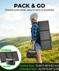 Person carrying Ultra Lightweight Solar Generator 155Wh Kit With 30W Panel Portable Power Station on a hike.