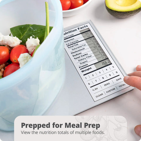 Nutrition Food Scale For Meal Planning And Portion Control With Food Code Booklet And App Non Connected And Non Backlit Model