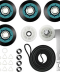 Heavy Duty Dryer Repair Kit With WPW10314173 Drum Rollers 661570V Belt W10837240 And 279640 Idler Pulleys complete parts pack