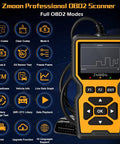All Vehicles After 1996 OBD2 Scanner Tool With Check Engine Code Reader And Reset Pro Grade OBDII EOBD Diagnostic Scan Tool with features listed on screen