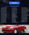 Fitment chart for AC Pressure Sensor Switch And Pressure Transducer For Toyota And Lexus Plugs Right In Fits CT200H to Yaris, with red car.