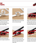 Use steps for Heavy Duty Packaging Strapping Kit With Upgraded Steel Tensioner, 3/4 Inch By 330 Feet Polypropylene Wrap.