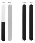 Mandala Crafts model sanding sticks set; front shows white/gray rigid files, back shows black foam sanding sticks.