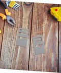 Rv Refrigerator Handle Repair Kit 2 Pack Durable Door Prop Clips on wooden surface with tools