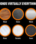 Materials bonded by Brown Waterproof Polyurethane Glue 8 Oz Heavy Duty All Purpose Adhesive That Expands Into Materials For A Beastly Ultra Strong Bond On Wood Metal Ceramic And More on black background
