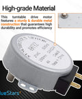 Upgraded Microwave Turntable Motor Replacement Part for GE and Kenmore Microwaves showing durable metal construction