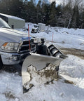 Snow Plow Blade Markers And Guides Kit 27 Inch With 304L Stainless Steel Base installed on truck in snowy landscape