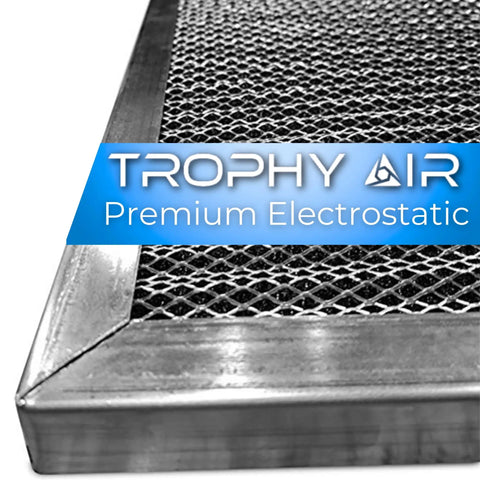 Close-up of Washable And Reusable Electrostatic HVAC Air Filter For Furnace And AC, 6 Stage Permanent Filter with aluminum frame.