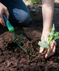 Go To Measuring Garden Trowel With Ergonomic Soft Grip Handle for digging soil beside plant