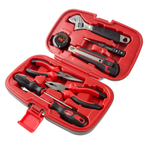 Essential 9 Piece Home Tool Kit With Adjustable Wrench Screwdrivers Pliers And More For Home Office And Car Use A Handy Starter Set Great For New Renters And Everyday DIY Fixes