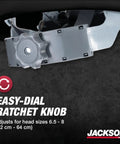 Easy-dial ratchet knob of Cowboy Style Nonvented Full Brim Hard Hat With 4 Point Ratchet Suspension ANSI Z89.1 Type 1 Class E OSHA