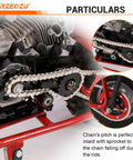 Close-up of Mini Bike 420 Chain Kit Silver Drive Chain With 42 Link Front Chain And 90 Link Rear Chain For Coleman CT200U CT200U