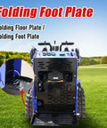 23HP Skid Steer Loader With Quick Attach System, folding foot plate detail on compact twin-cylinder engine with air cooling.
