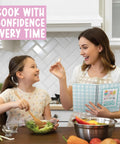 Mother and daughter cooking with Blank Recipe Book For Writing Your Own Dishes Spiral Notebook With 79 Blank Pages DIY Kitchen Journal