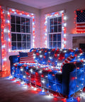 Smart Christmas Lights 196ft 600 LED WiFi Color Changing String Lights App Controlled RGB Decor Indoors Outdoors wrapped on a sofa