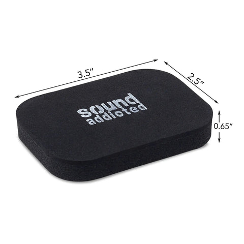 Anti Vibration Foam Pads For Soundbar Four Pack With EVA Top For Extra Quiet Ultra Crisp Sound And No More Vibration Reduces Resonance Discreet Stand Feet 3.5 In By 2.5 In By 0.65 In Fits Most Soundbars