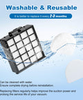 PowerDetect Vacuum Filter Kit Replacement For Upright And Lift-Away Heavy Duty Models AZ4002 AZ4000 AZ4002W in water splash
