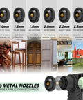 6 metal spray nozzles for Heavy Duty 1000W HVLP Paint Sprayer Packed With Six Swap Out Tips For Smooth Variable Finishes Quick Rinse Cleanup In 47 Oz Removable Cup Ideal For Gritty Diy Jobs And Room Refreshers Slick Avocado Green.