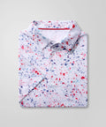 Men's Golf Polo Shirt Short Sleeve Dry Fit Performance Moisture Wicking Collared Polo With Stretch Fabric For Men White Dots Print XL